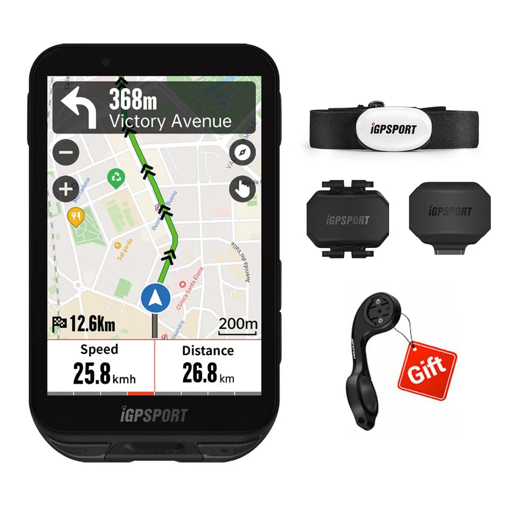 iGPSPORT iGS800 Touchscreen Bike Computer - Professional GPS, Map Navigation, WiFi, ANT+, 50H Battery Life