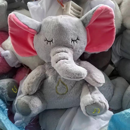 Soothing Baby Plush Bear Doll – Breathing, Musical Sleep Companion with Sound and Light for Newborns, Perfect Gift