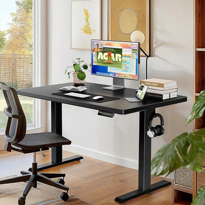 48x24 Inch Electric Standing Desk – Thick Adjustable Desk with 4 Height Memory, Sit-Stand Desk & Cable Management