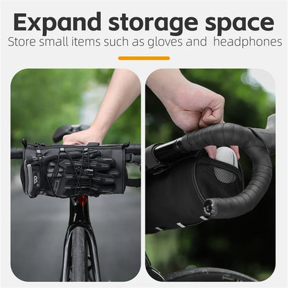 WEST BIKING Large Capacity Bike Front Bag: Waterproof Multifunction Cycling Handlebar Storage for Road and MTB Bicycles