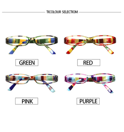 Henotin Reading Glasses for Women – Small Frame, Spring Hinges, Fresh Print Design, Super Clear High-Quality Eyewear