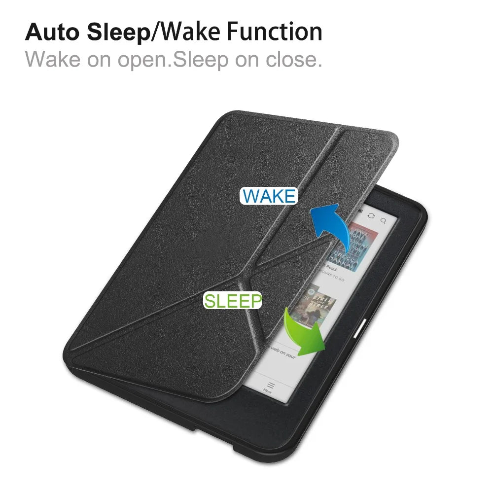 Smart Case for Kobo Clara Colour/BW/2E – Multi-Folding Stand, Magnetic Cover, Soft Back, Auto Sleep/Wake