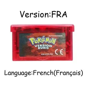 GBA Pokémon 32-Bit Game Cartridges – Emerald, FireRed, LeafGreen, Ruby & Sapphire, Multi-Language