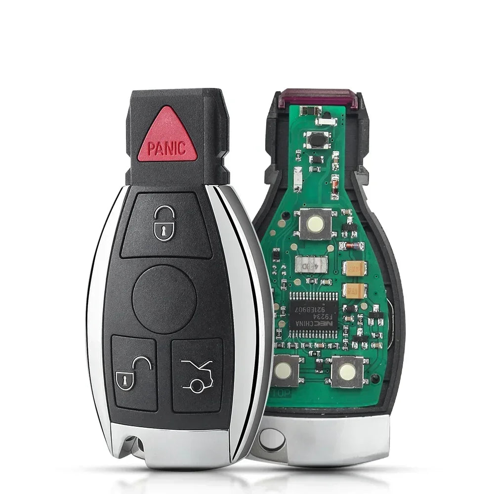 KEYYOU Smart Car Key – Remote Fob for Mercedes Benz A/B/S/E Class, BGA & NEC Chip, 315/433.92MHz, 2/3 Buttons