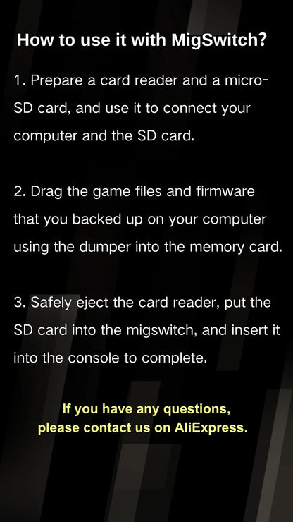 Mig Dumper Backup for NS Game Card – Compatible with Mig Switch