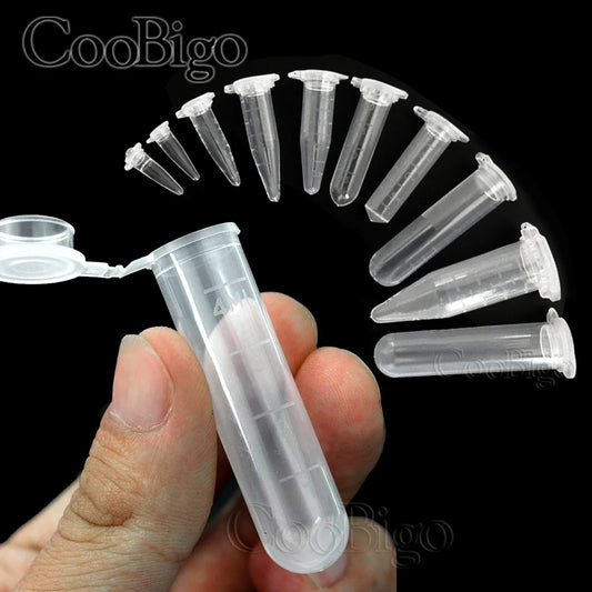 0.2-10ML Plastic Seed Storage Bottles — Transparent Centrifuge Tube Containers with Caps