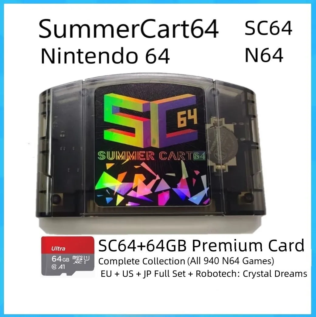 SC64 Flash Cart SummerCart64 — Open Source 64 Video Game Console Modular Chip Game Card