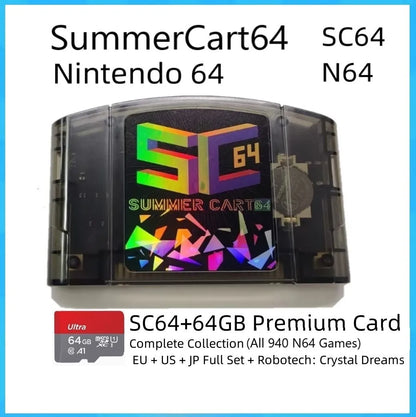 SC64 Flash Cart SummerCart64 — Open Source 64 Video Game Console Modular Chip Game Card