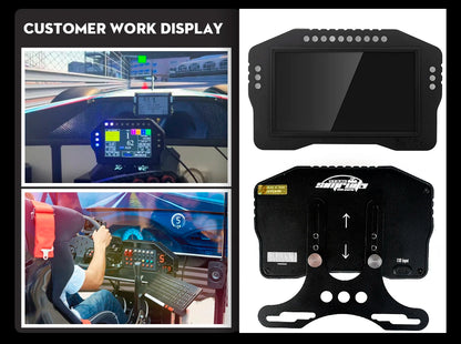 SimRuito 10.3-Inch Racing Dashboard - Sim Racing Steering Wheel Display for PC Speed and Car Data
