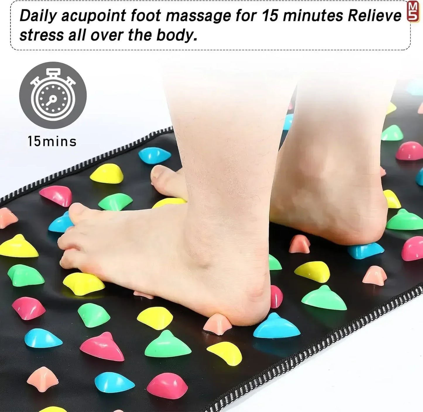 Finger Pressure Board Foot Massage Pad – Acupoint Mat for Nerve Relief & Muscle Relaxation