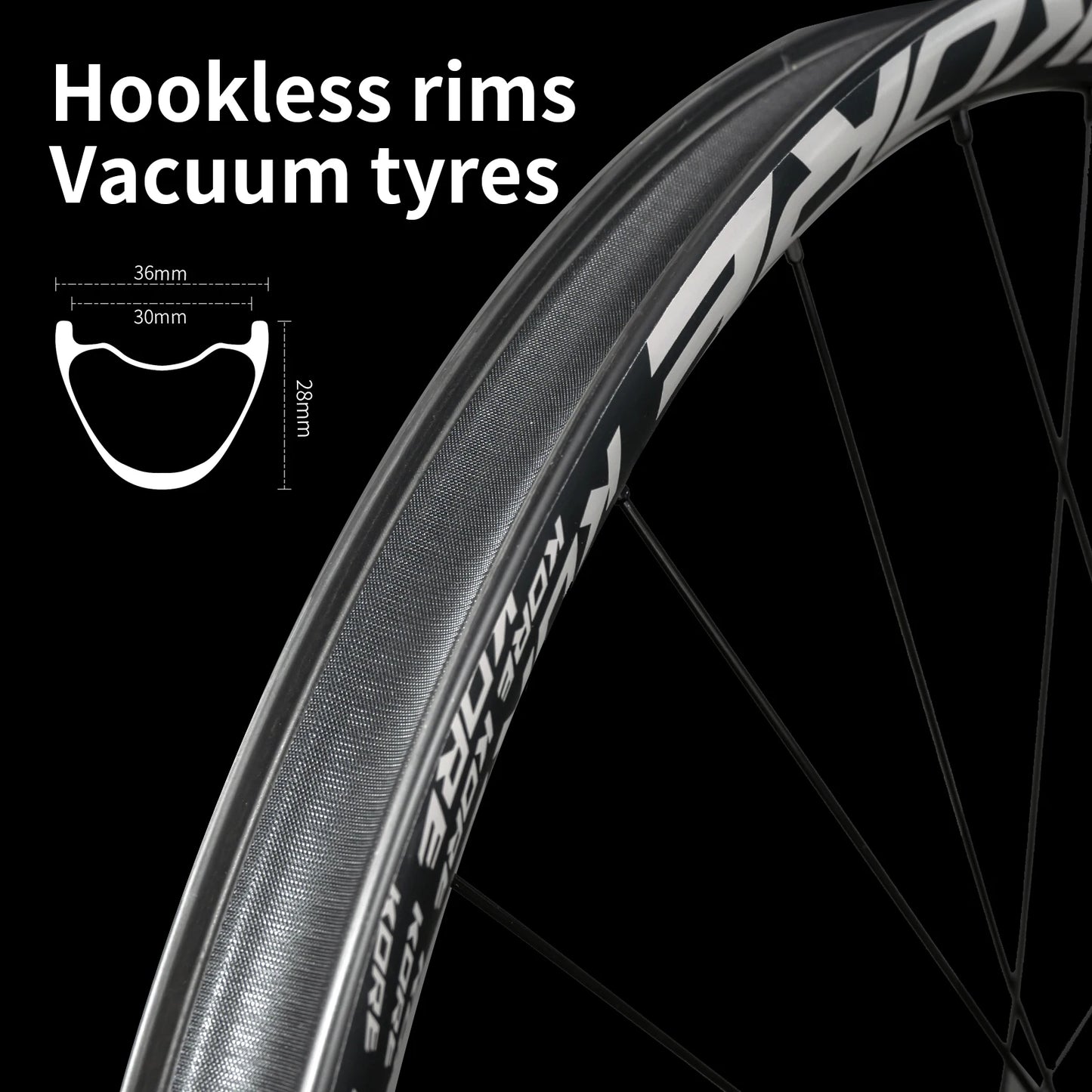 KORE MTB Carbon Wheelset – 27.5/29in Enduro & Downhill with 36T Ratchet HG Hub, BOOST, 28H, 30–36mm Width