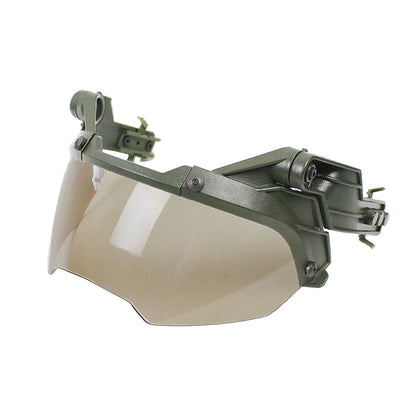 Tactical FAST Helmet Half Face Mask with Flip Goggles – Airsoft, Paintball, and Hunting Gear Accessories