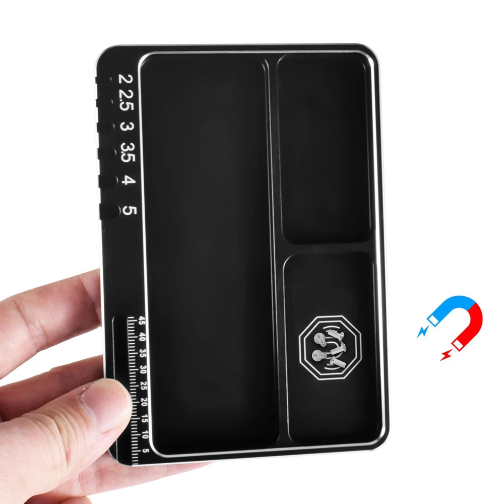 9IMOD RC Screw Tray – Magnetic Aluminum Alloy Storage Plate for RC Airplane, Car, Boat Repair Tools