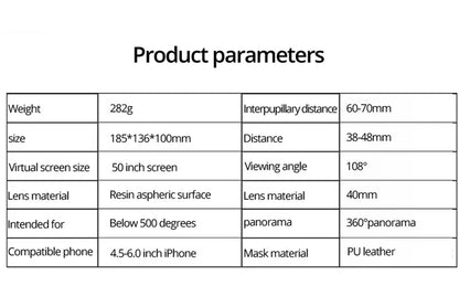 VR Shinecon 10.0 3D Virtual Reality Headset – Helmet Goggles for Smartphone Gaming