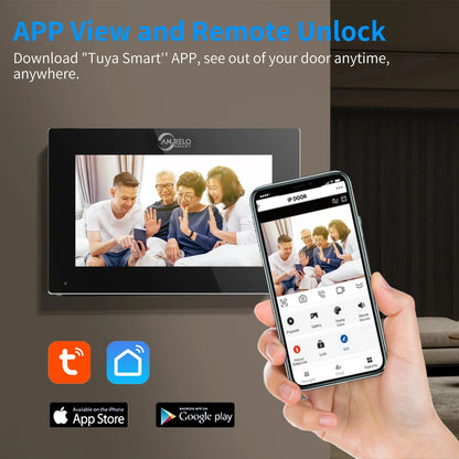 Fingerprint 5-in-1 WiFi Video Doorbell — Tuya Smart 1080P Touch Intercom System for Home Security