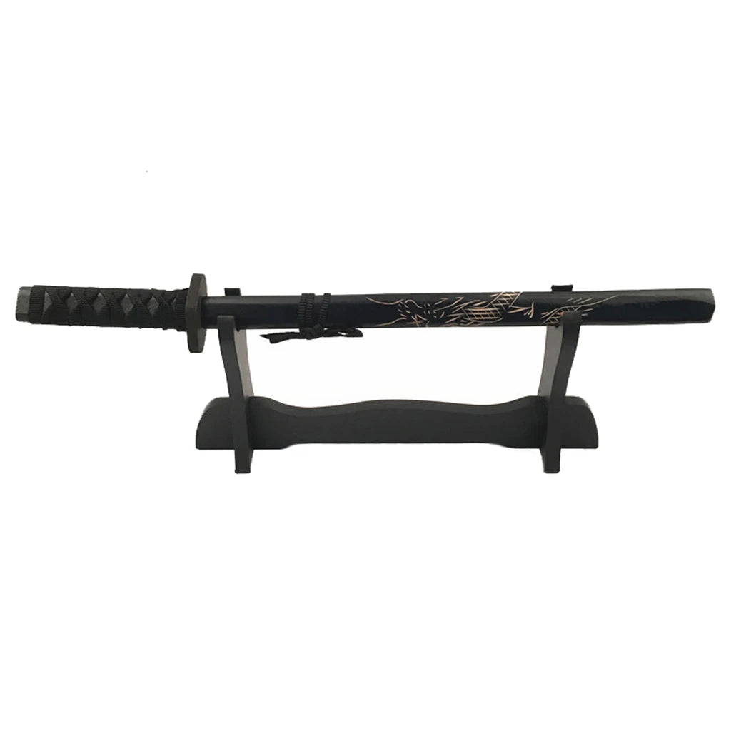 Large Wooden Sword Display Stand - 1/2 Layer Rack for Katana, Wakizash ...
