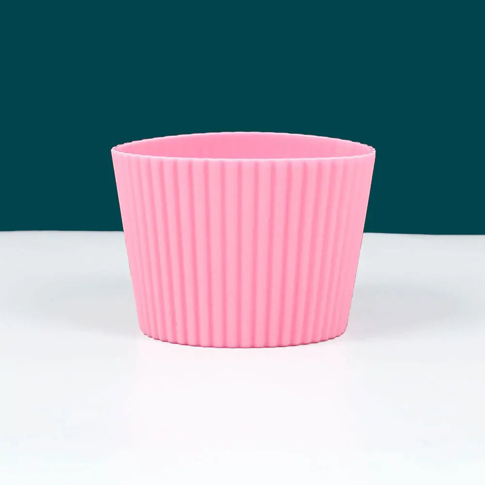 Silicone Coffee Cup Cover & Sleeve — Anti-Scalding, Anti-Slip Universal Tapered Thread Mug Protector for Ceramic & Glass Cups