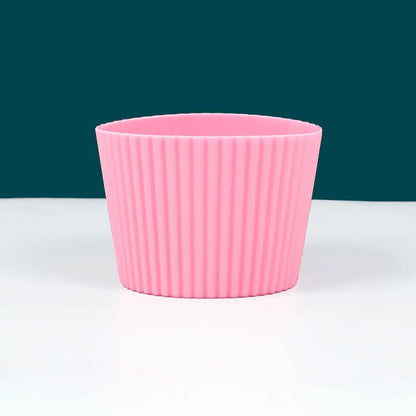 Silicone Coffee Cup Cover & Sleeve — Anti-Scalding, Anti-Slip Universal Tapered Thread Mug Protector for Ceramic & Glass Cups