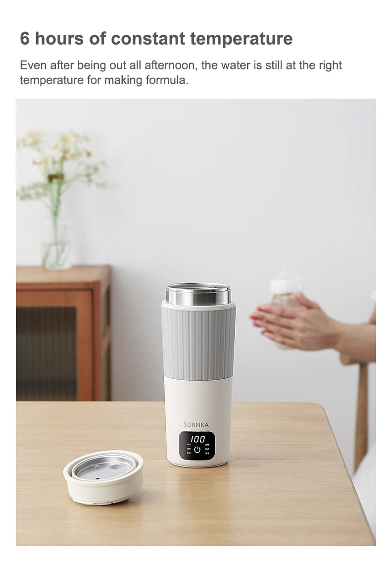 650ml Portable Electric Kettle — Travel Water Boiler with Temperature Control, LED Display Smart Teapot