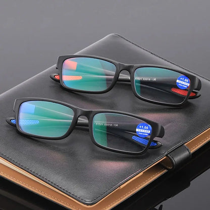 Sports Reading Glasses - Anti-Blue Light TR90 Frame Eyewear for Men & Women (+100 to +400)