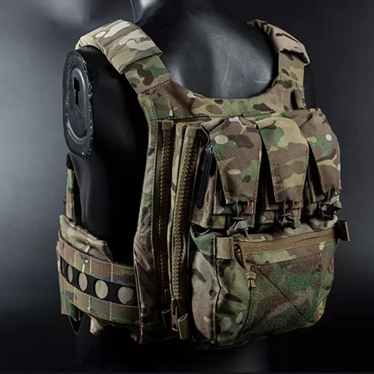 Assault Adapt Banger Back Panel Zip-On Rear Pack – Tactical Vest FCPC V5 Plate Carrier Accessories Bag with GP Pouch & Multitools Pocket