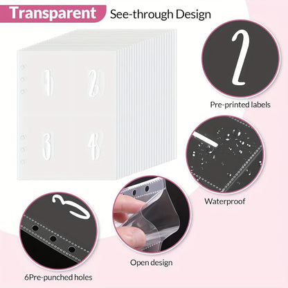 100 Envelopes Money Saving Challenge Binder – Password Lock Budget Organizer for Cash, Expense & Cost Management Notebook Binder