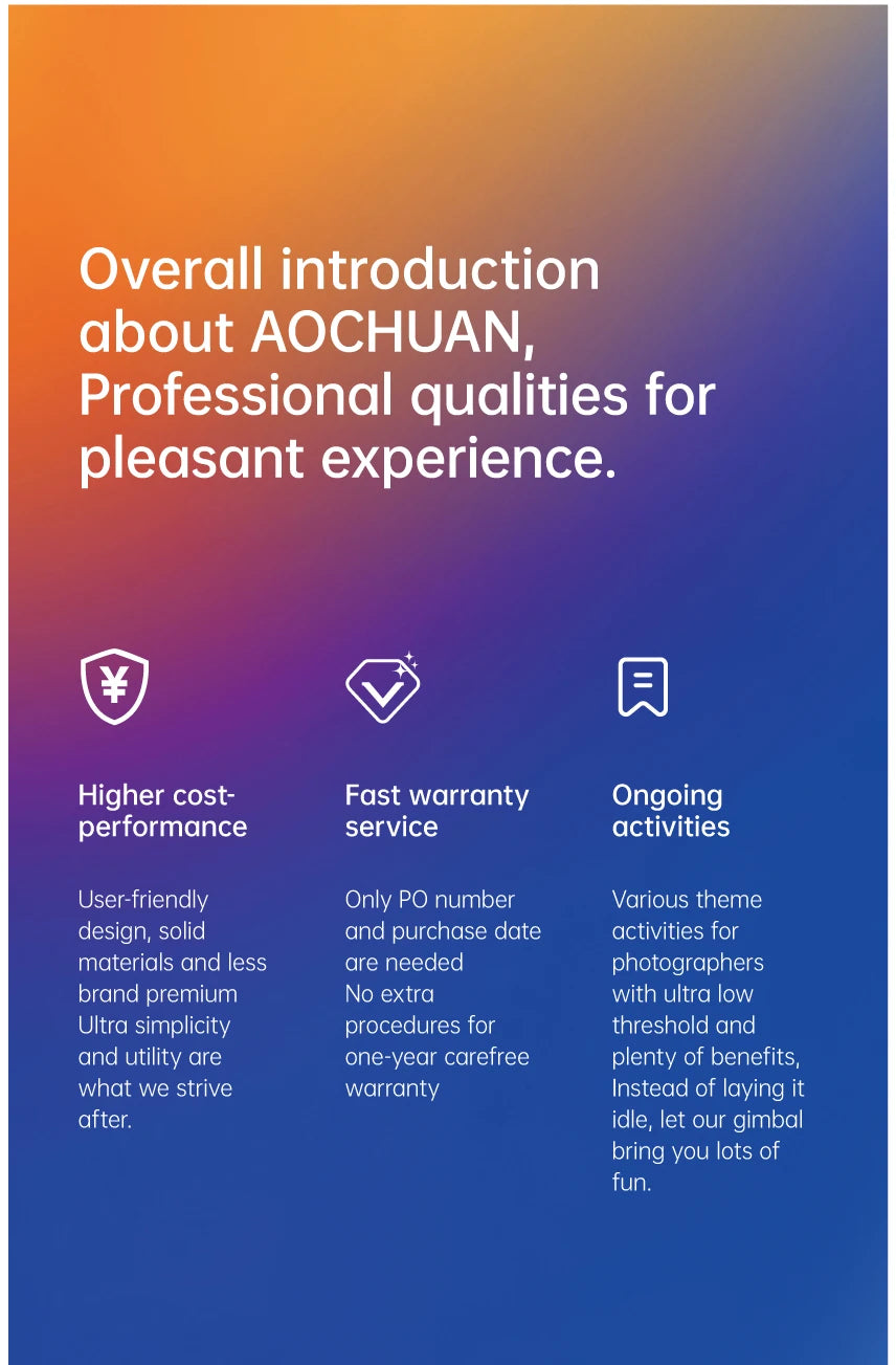 AOCHUAN 3-Axis Handheld Gimbal Stabilizer – SmartXE for iPhone & Android with AI Face Tracking for TikTok & Vlog