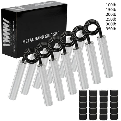 Aluminum Alloy Hand Gripper with Sponge Sleeve — Spring Steel Fitness Trainer for Arm & Finger Strength, Home Gym for Men