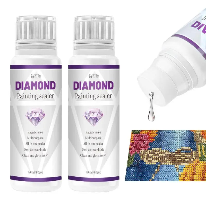 120ML Diamond Painting Sealer – Adhesive & Puzzle Art Glue for Permanent Hold & Shine Effect