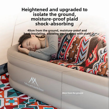 MOUNTAINHIKER 2025 Inflatable Air Mattress - PVC Glamping Camping / interior Bed Mat with Built-In Pump for 1-3 Person