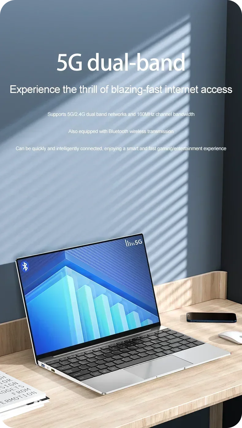 14.1” Ultra Slim Laptop – 16GB RAM, 2TB SSD, Intel N3700, 1920x1080 Display, Windows 11 Pro