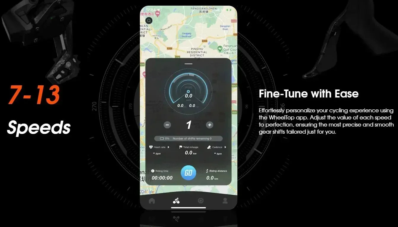 2025 WHEELTOP EDS GEX OX 2.0 MTB Wireless Electronic Groupset – 7–13 Speed Shifter & Rear Derailleur