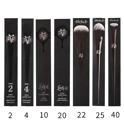 Kat Von D Makeup Brush Set – KVD Foundation, Blush, Highlight, Concealer, Powder & Eyeshadow Brushes Kit
