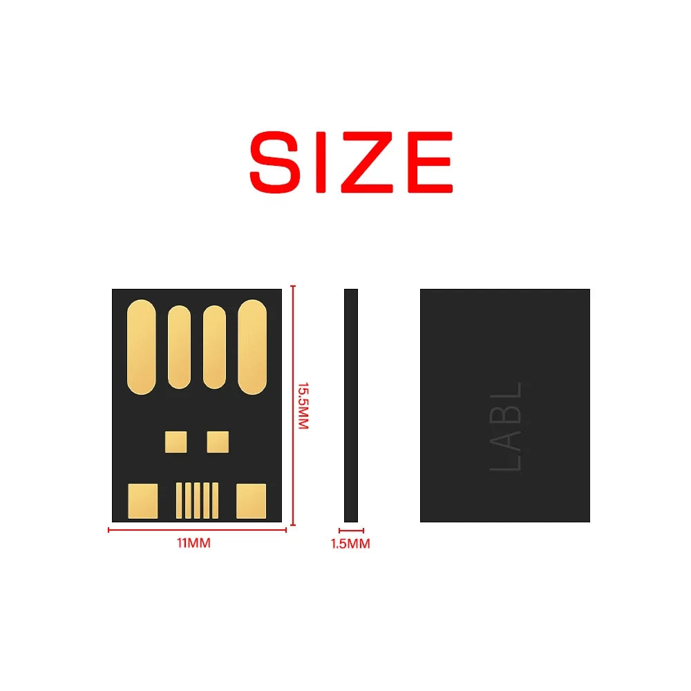 Super Mini USB Flash Drive – Ultra-Thin High-Speed Memory Stick 64GB/32GB/16GB/8GB in Black, Creative Gift Pendrive