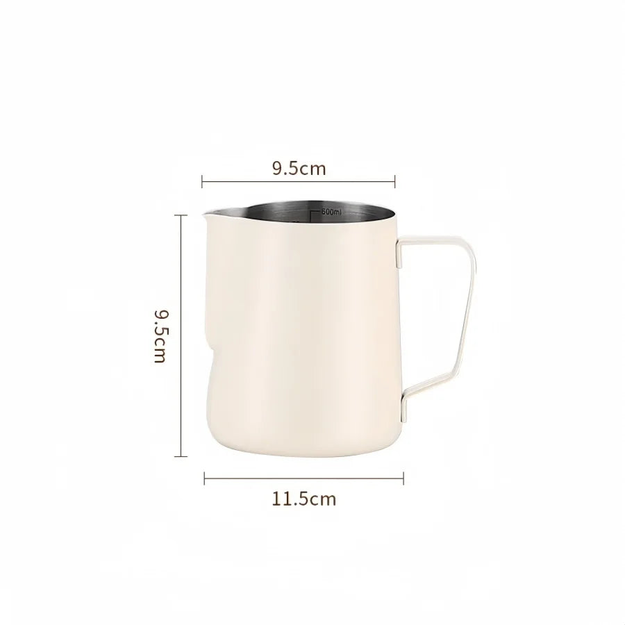 350/600ML Stainless Steel Milk Frothing Pitcher – Precision Scale Latte Jug for Coffee, Barista & Professional Cafe Use