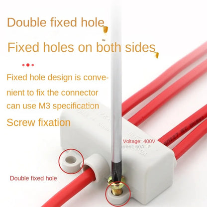 T-Shaped Quick Crimp Wiring Terminal — Locking Electrical Wire Connector for Cable Junction Box ZK-M306 ZK-M406