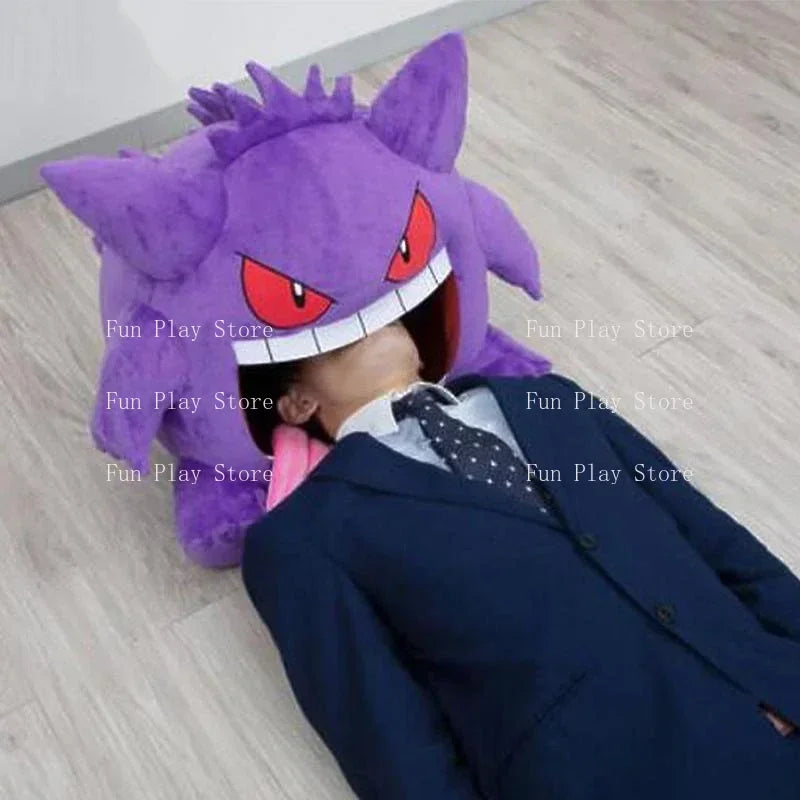 Pokemon Gengar Big Tongue Plush – Large Anime Sleep Pillow & Nap Blanket, Dual-Purpose Stuffed Toy Doll