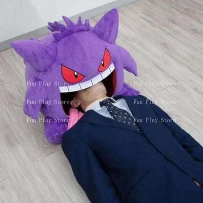 Pokemon Gengar Big Tongue Plush – Large Anime Sleep Pillow & Nap Blanket, Dual-Purpose Stuffed Toy Doll