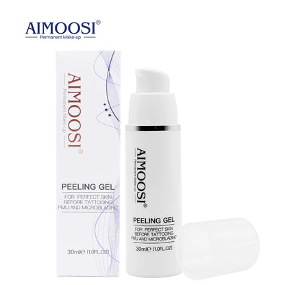 Aimoosi Exfoliating Gel – Clean Skin Cuticle Prep for Semi-Permanent Microblading, Eyebrow & Lip Tattoo Coloring
