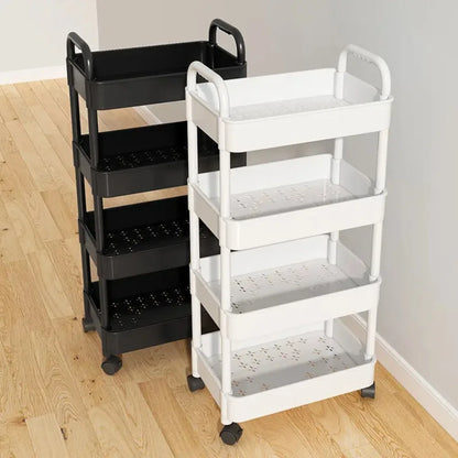 Multi-Layer Trolley Storage Rack - Mobile Organizer for Kitchen, Bedroom, and Bathroom, Ideal for Snacks and Baby Items