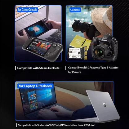 Western Digital WD SN740 1TB/2TB SSD – M.2 2230 Gen4 PCIe 4.0x4 NVMe Solid State Drive for Steam Deck & Surface Pro X