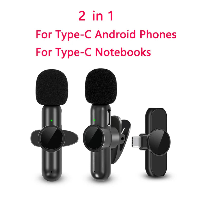 K61 Wireless Lavalier Microphone – Mini Mic for iPhone, iPad, Android, Laptop, and Live Streaming