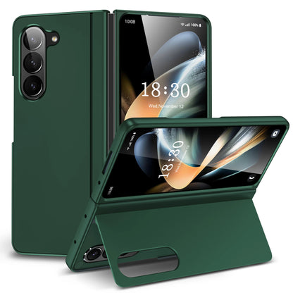 Full Coverage Hard PC + TPU Case for Samsung Galaxy Z Fold 5/4/3 5G – Anti-Fingerprint, Anti-Scratch, Heavy Duty with Holder, Matte & Non-Slip Design