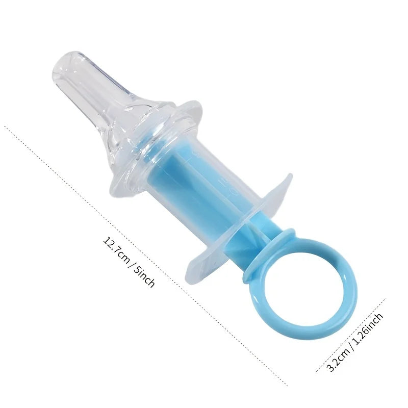 Baby Pacifier Feeder with Liquid Medicine Dispenser - Silicone Needle Design for Safety - Includes 20ml Measuring Cup