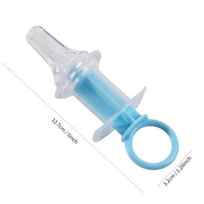 Baby Pacifier Feeder with Liquid Medicine Dispenser - Silicone Needle Design for Safety - Includes 20ml Measuring Cup