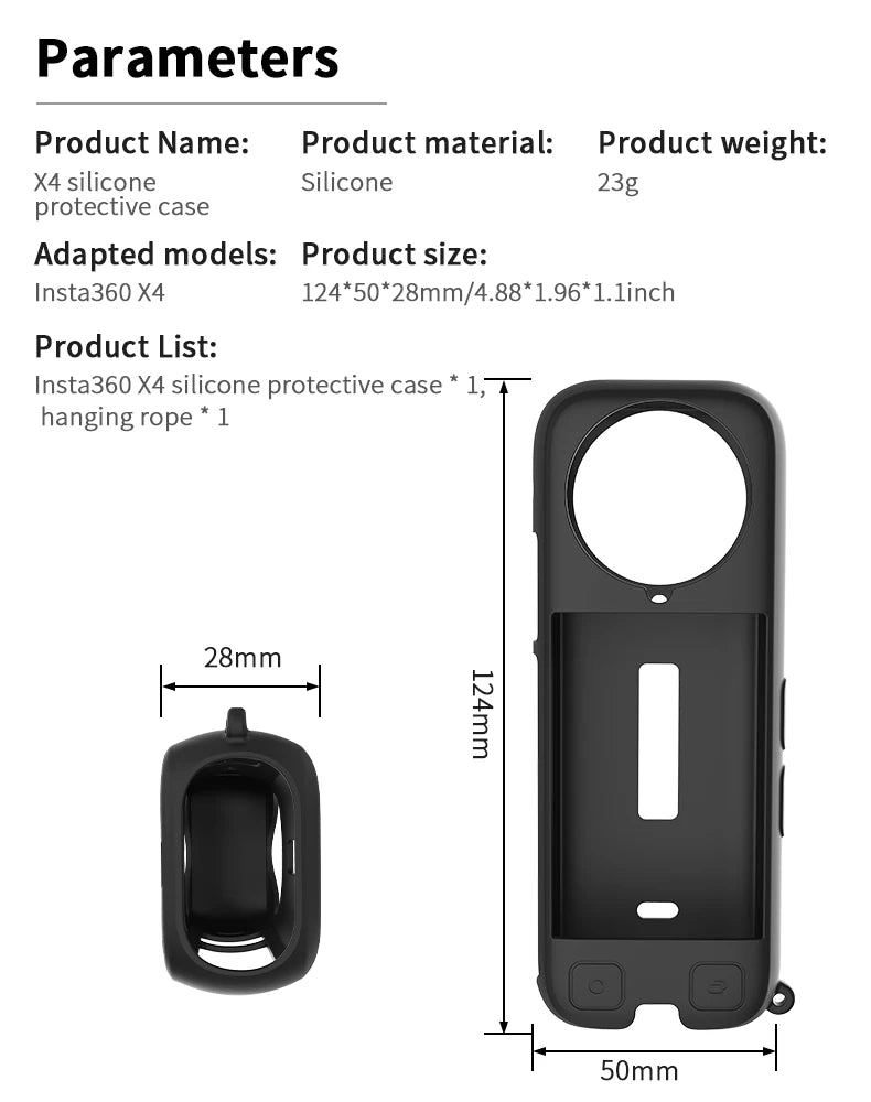 Insta360 X4 Premium Glass Lens Guard Protector for ONE X4 – Accessories for Insta360 ONE X4