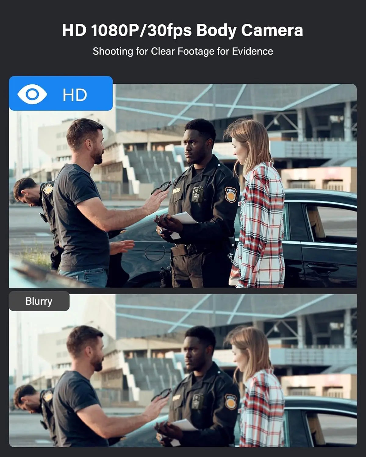 BOBLOV KJ25 1080p Body Camera — 3000mAh Night Vision Camcorder with 13H Recording, Police & Law Enforcement Camera, Ideal for Hiking & Riding