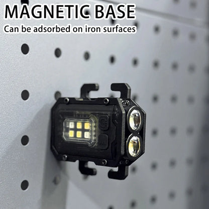 EDC Tactical Mini Flashlight – Portable, USB Rechargeable, Outdoor Camping & Hiking Light with Molle Backpack Strap Clip