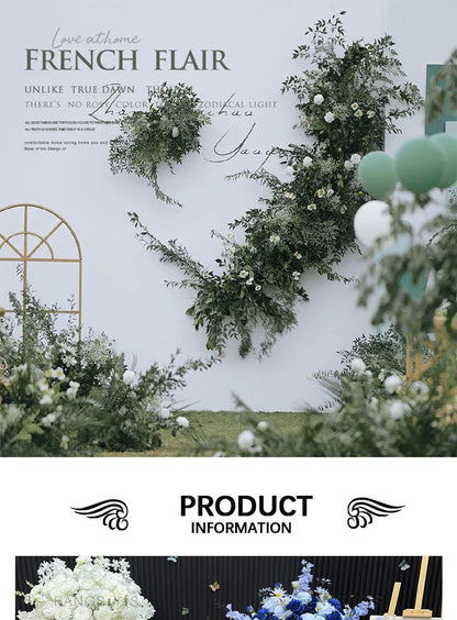 Large White/Blue Rose Flower Ball – 80-30cm Artificial Floral Bouquet for Wedding & Event Table Centerpiece Decoration