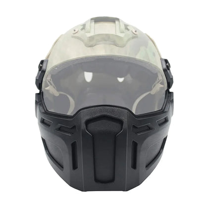 Tactical FAST Helmet Half Face Mask with Flip Goggles – Airsoft, Paintball, and Hunting Gear Accessories
